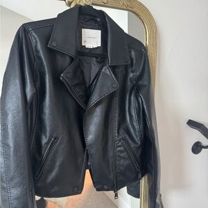 Anthropologie Black Leather Jacket